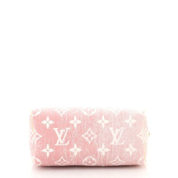 Louis Vuitton Speedy Bandouliere NM Bag Monogram Jacquard Denim Nano Pink - Picture 5 of 8
